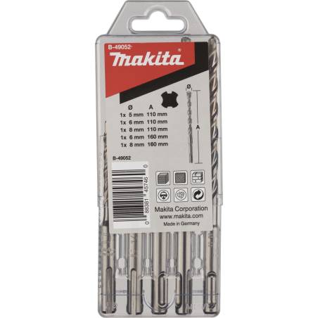 Makita B-49052 SDS VPLUS set di punte Nr2 5 pz.