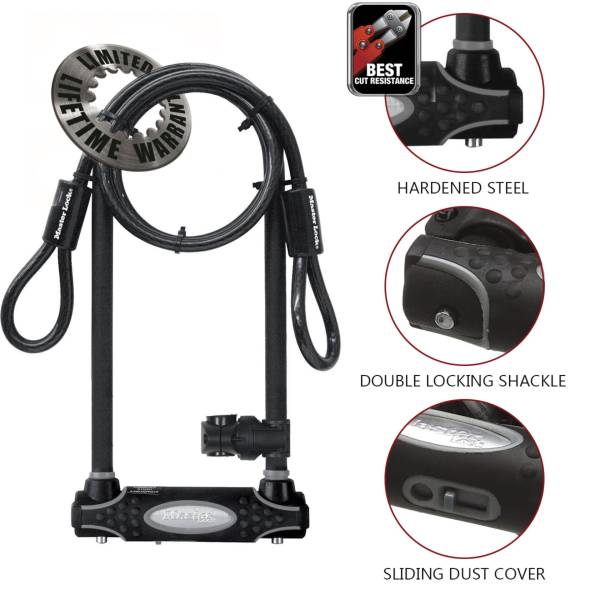 Master Lock lucchetto a U acc. 13mm con supporto 8285EURDPRO