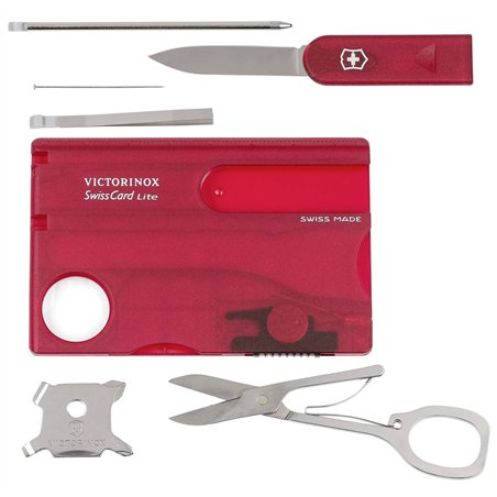 Victorinox SWISSCARD LITE rosso trasparente