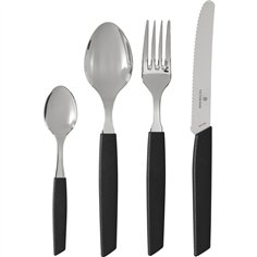 Victorinox Swiss Modern set di posate 24 pz. nero