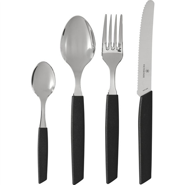 Victorinox Swiss Modern set di posate 24 pz. nero