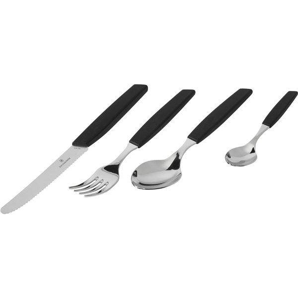 Victorinox Swiss Modern set di posate 24 pz. nero