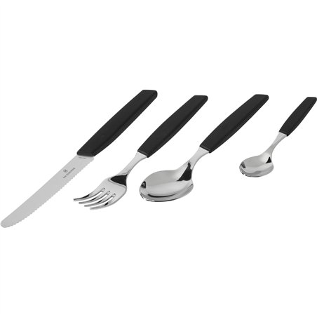 Victorinox Swiss Modern set di posate 24 pz. nero