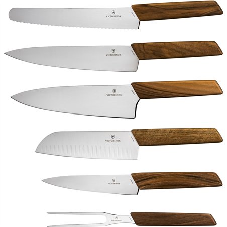 Victorinox Swiss Modern  blocco portacoltelli legno faggio 6pz.