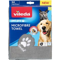 Vileda Pet Pro Microfaser Handtuch grau M