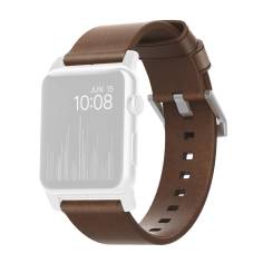Nomad Strap Modern Lthr. Brown Connect. Silver 46/49mm