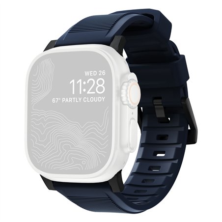 Nomad Rugged Strap Atlantic Blue Connector Black 42/44/45/49mm