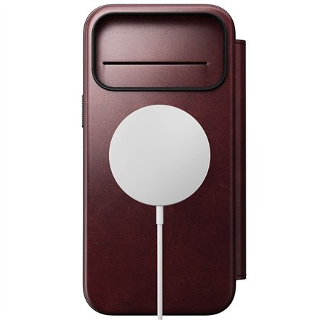 Nomad Modern Leather Folio iPhone 17 Pro Max Burgundy H.