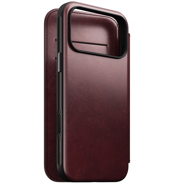 Nomad Modern Leather Folio iPhone 17 Pro Max Burgundy H.