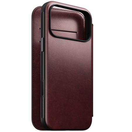 Nomad Modern Leather Folio iPhone 17 Pro Max Burgundy H.