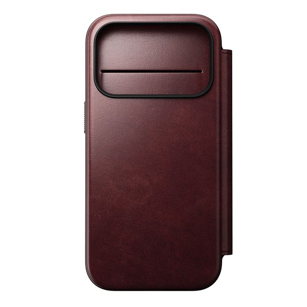 Nomad Modern Leather Folio iPhone 17 Pro Burgundy Horween