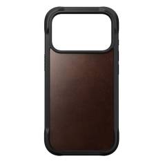 Nomad Rugged Leather Case iPhone 17 Pro Rustic Brown Horween