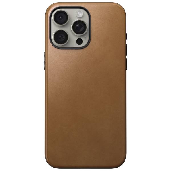 Nomad Modern Leather Case iPhone 15 Pro Max English Tan
