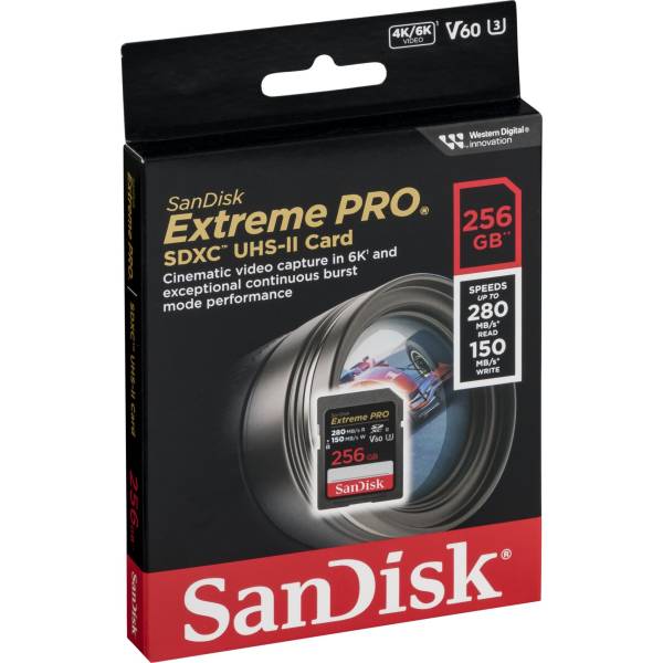 SanDisk Extreme Pro SDXC   256GB UHS-II C10 U3 V60
