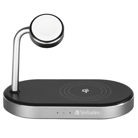 Verbatim WCS-02 alluminio 3-in-1 Qi MFi WiFi+Appel Watch Charger