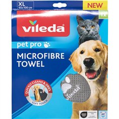 Vileda Pet Pro Microfaser Handtuch grau XL