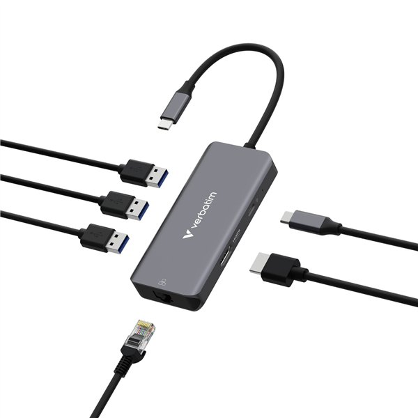 Verbatim USB-C Essentials Multi- Port Hub 6 Port con RJ45 32157