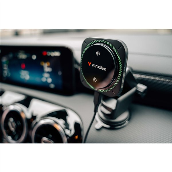 Verbatim Charge´n´Drive Magnetic Wirel.caricab.auto Qi2 RGB 31860