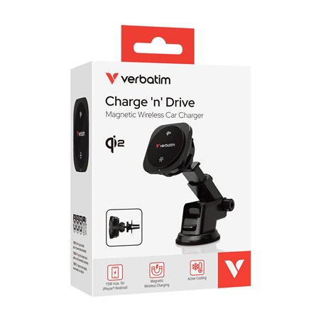 Verbatim Charge´n´Drive Magnetic Wireless caricab. auto Qi2 31861