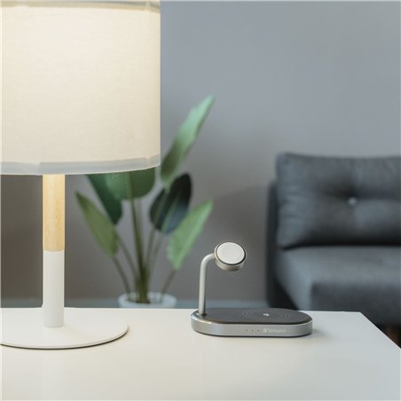 Verbatim WCS-02 alluminio 3-in-1 Qi MFi WiFi+Appel Watch Charger