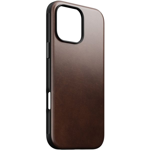 Nomad Modern Leather Case iPhone 16 Pro Max Rustic Brown Horween