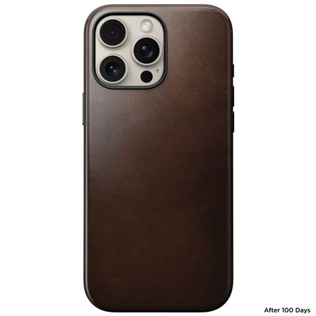 Nomad Modern Leather Case iPhone 16 Pro Max Rustic Brown Horween
