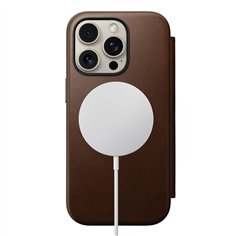 Nomad Modern Leather Folio iPhone 16 Pro Brown 2