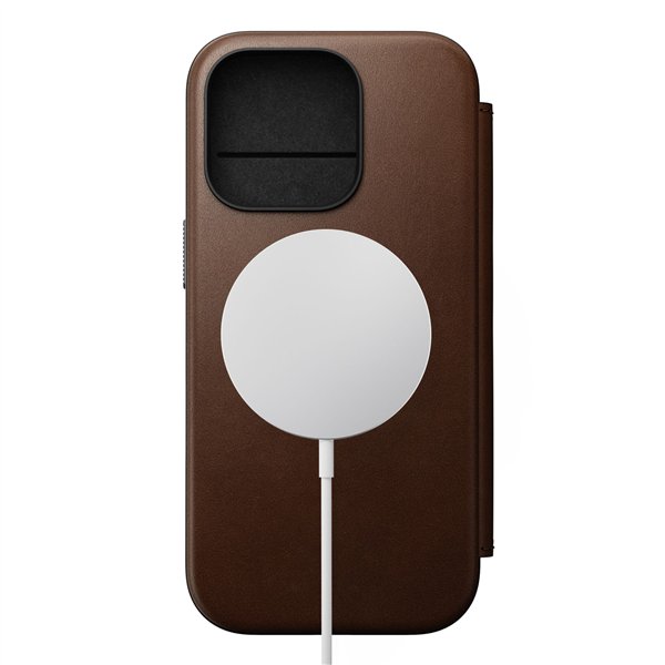 Nomad Modern Leather Folio iPhone 16 Pro Brown