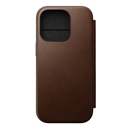 Nomad Modern Leather Folio iPhone 16 Pro Brown