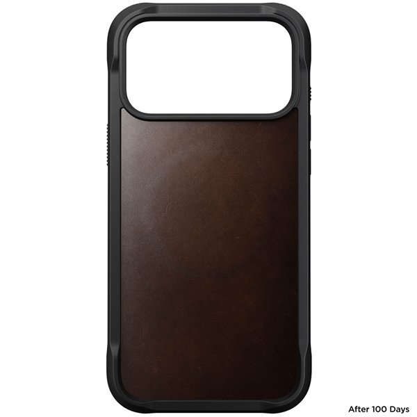Nomad Rugged Leather Case iPhone 17 Pro Max Rustic Brown Horween