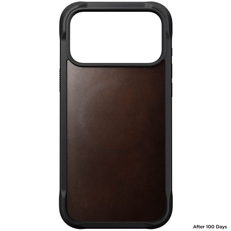 Nomad Rugged Leather Case iPhone 17 Pro Max Rustic Brown Horween