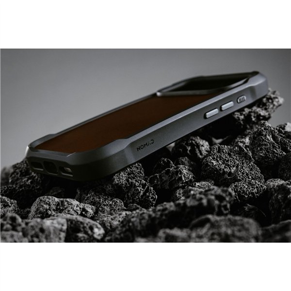 Nomad Rugged Leather Case iPhone 17 Pro Max Rustic Brown Horween
