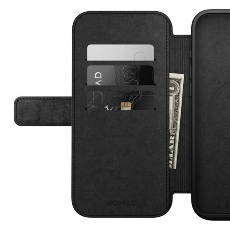 Nomad Modern Leather Folio iPhone 16 Pro Max Black