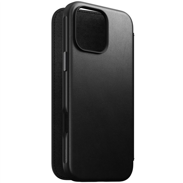 Nomad Modern Leather Folio iPhone 16 Pro Max Black