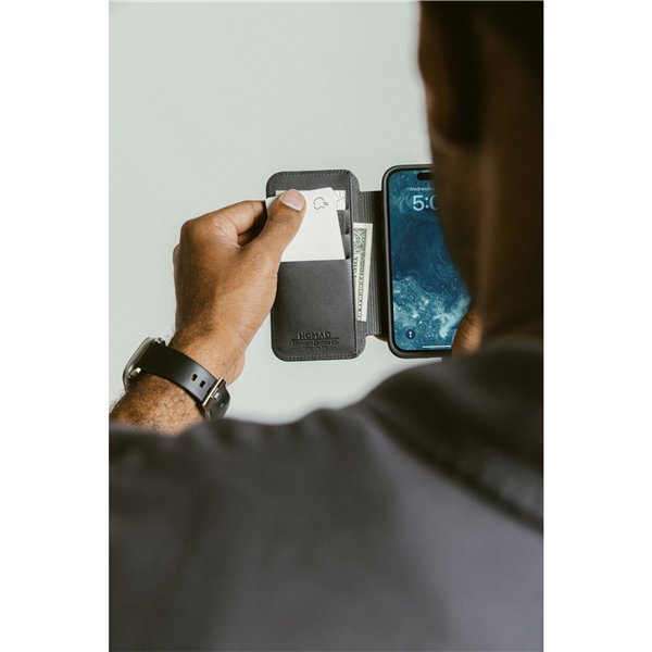 Nomad Modern Leather Folio iPhone 16 Pro Max Black