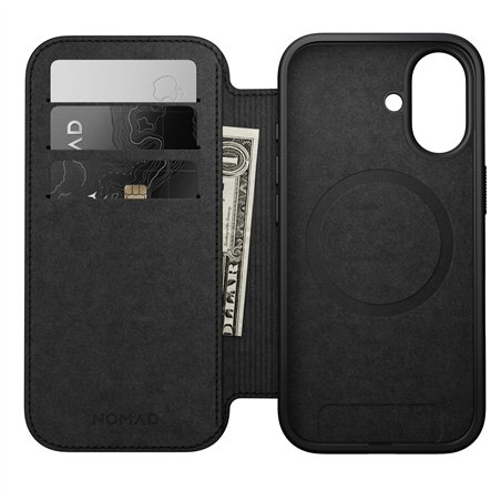 Nomad Modern Leather Folio iPhone 17 Black