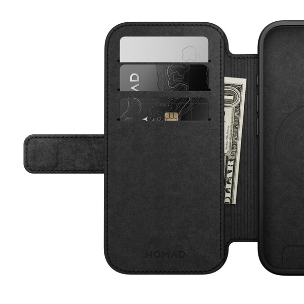 Nomad Modern Leather Folio iPhone 17 Black