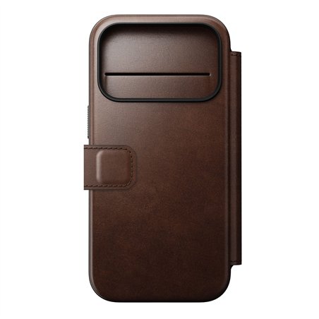 Nomad Modern Leather Folio iPhone 17 Pro Rustic Brown H.