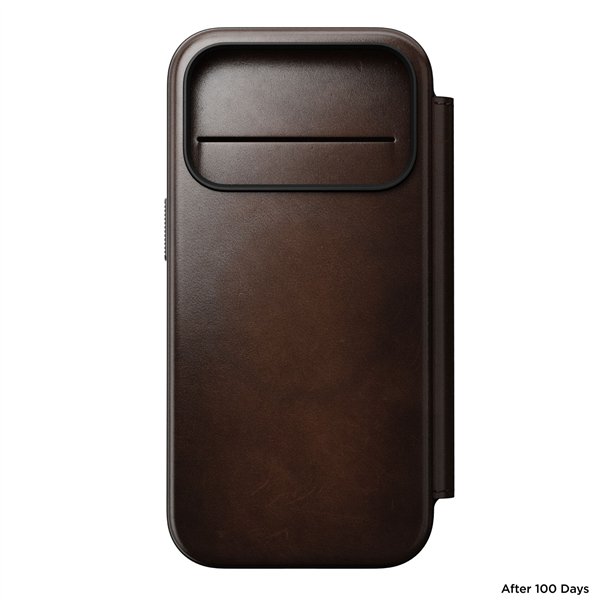 Nomad Modern Leather Folio iPhone 17 Pro Rustic Brown H.