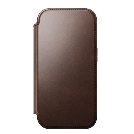 Nomad Modern Leather Folio iPhone 17 Pro Rustic Brown H.