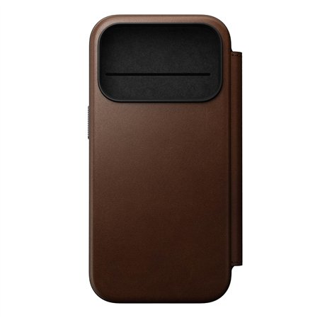 Nomad Modern Leather Folio iPhone 17 Pro Brown