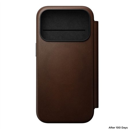Nomad Modern Leather Folio iPhone 17 Pro Brown