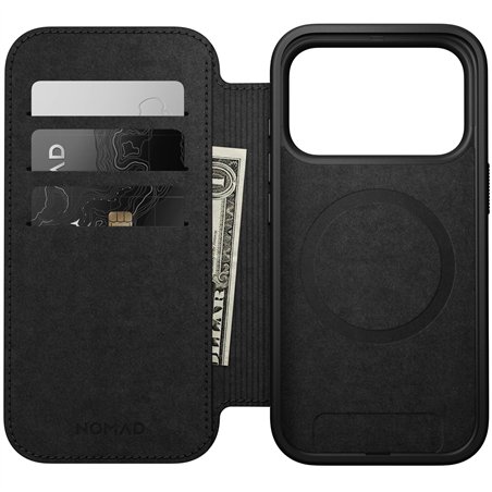 Nomad Modern Leather Folio iPhone 17 Pro Black