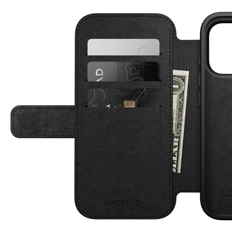 Nomad Modern Leather Folio iPhone 17 Pro Black