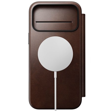 Nomad Modern Leather Folio iPhone 17 Pro Max Rustic Brown H