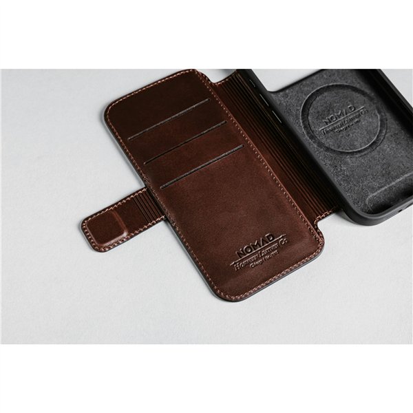 Nomad Modern Leather Folio iPhone 17 Pro Max Rustic Brown H