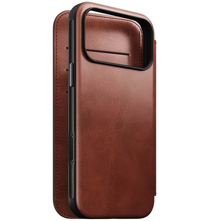 Nomad Modern Leather Folio iPhone 17 Pro Max Olde Dublin H.