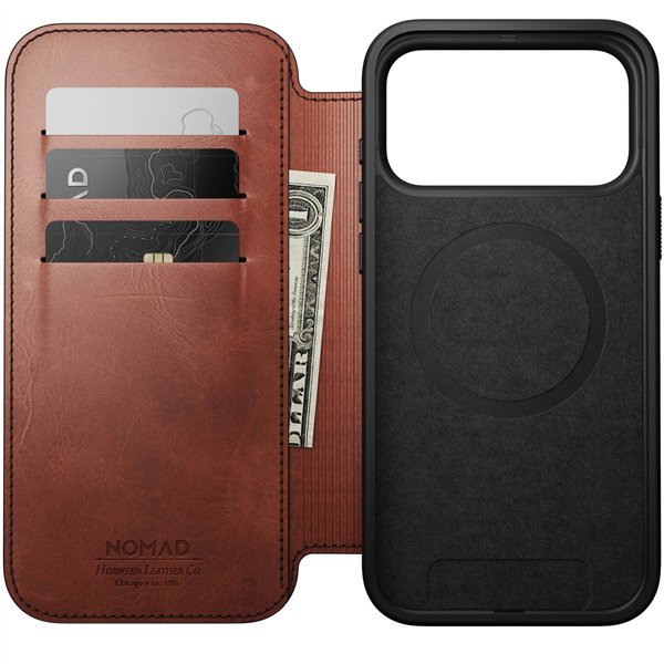 Nomad Modern Leather Folio iPhone 17 Pro Max Olde Dublin H.