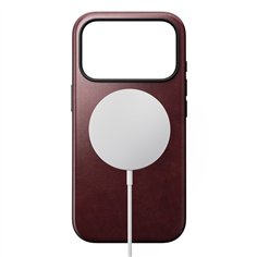 Nomad Modern Leather Case iPhone 17 Pro Burgundy Horween 2