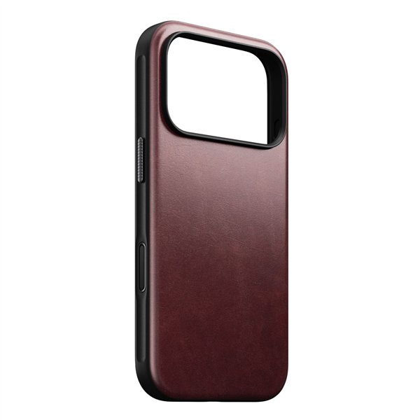 Nomad Modern Leather Case iPhone 17 Pro Burgundy Horween